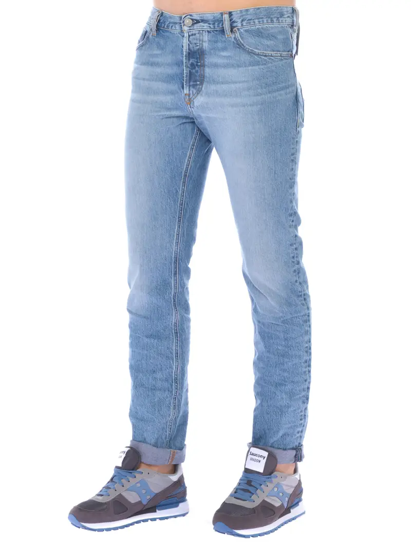jeans da uomo Diesel cinque tasche stone washed Blu miniatura 2