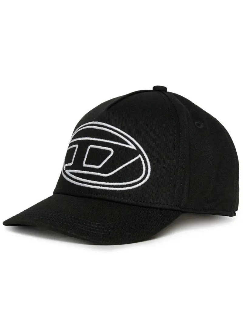 Cappello da Baseball in Cotone con Ricamo Nero