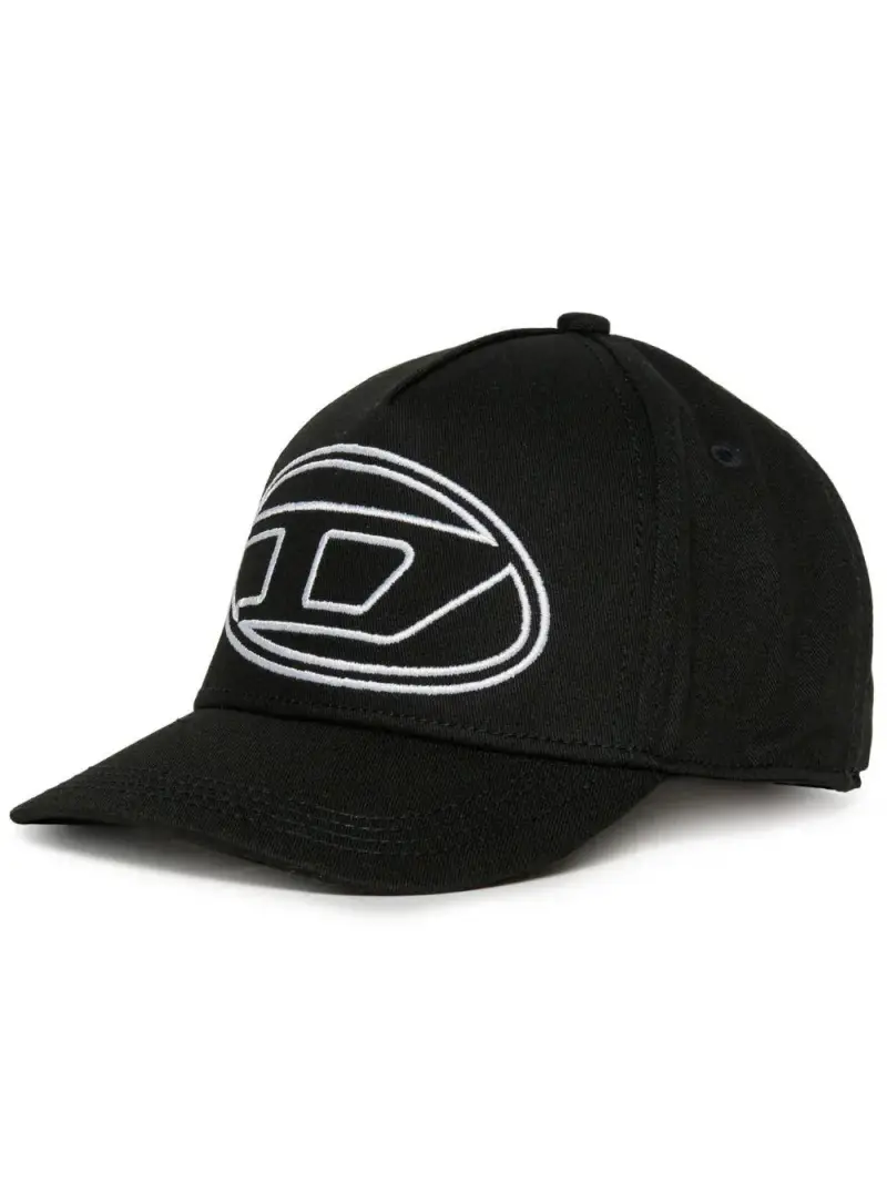 Cappello da Baseball in Cotone con Ricamo Nero