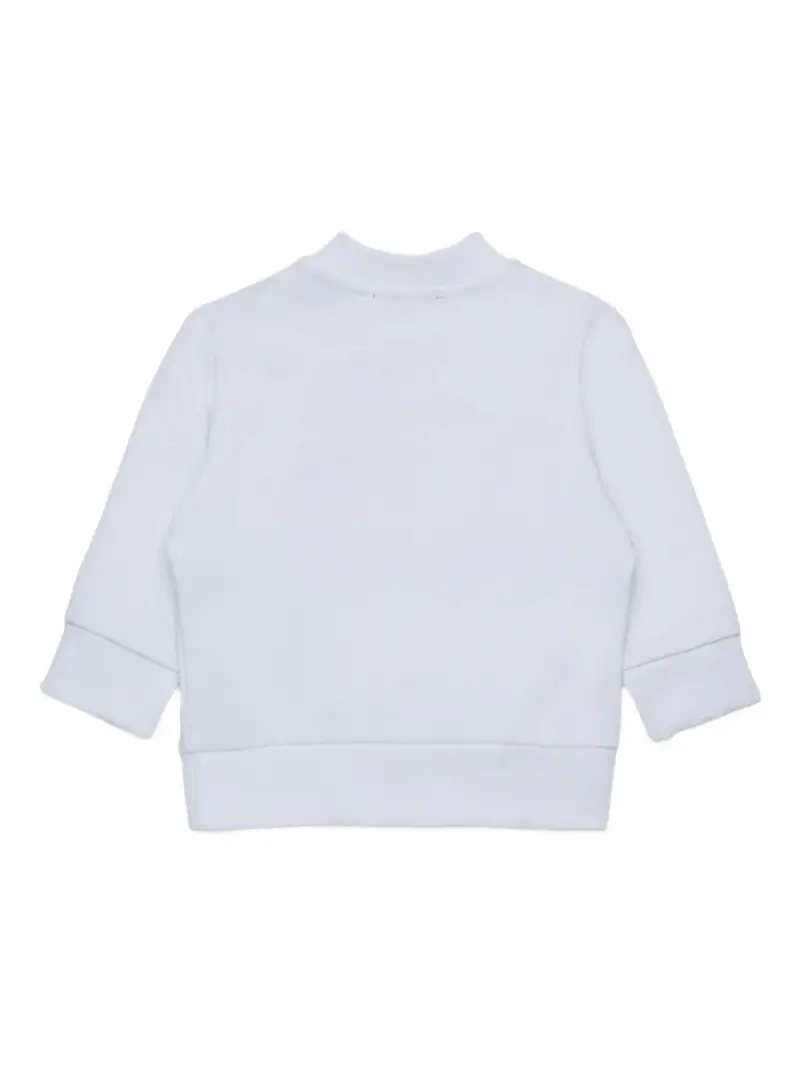 Felpa Bianca con Logo e Bottoni a Pressione Bianco miniatura 2