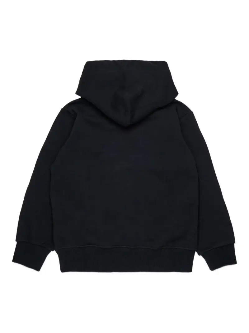 Felpa con Cappuccio e Logo Nero miniatura 2