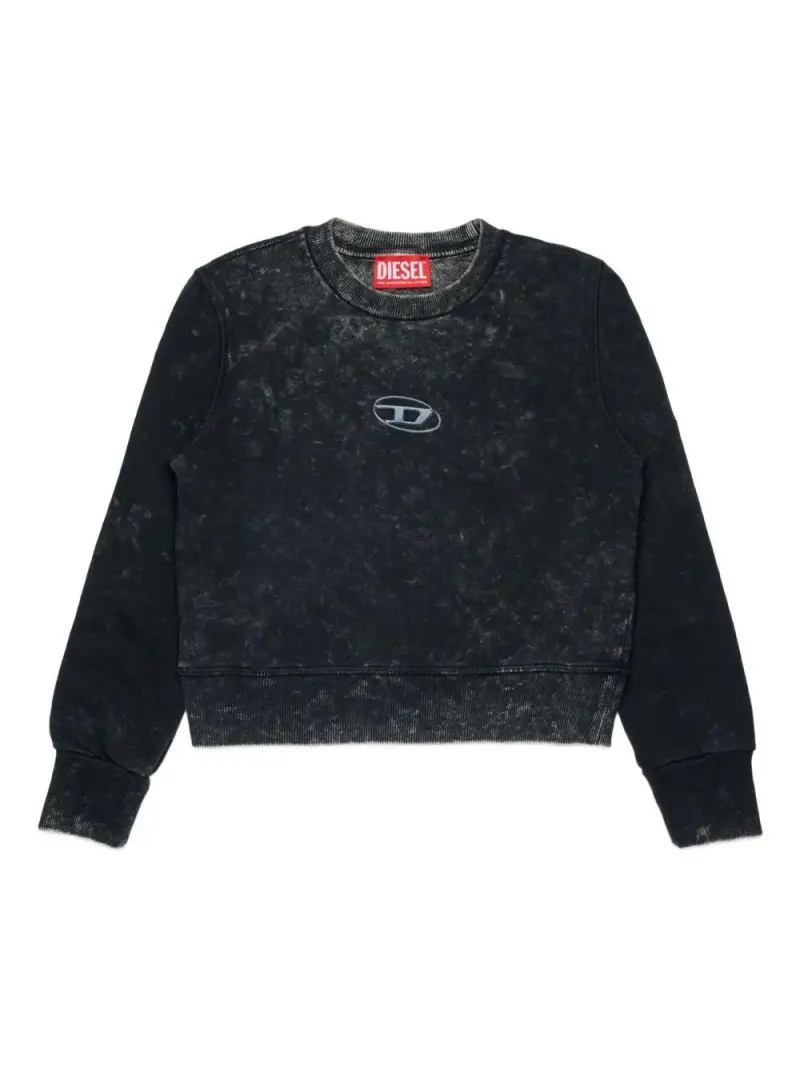 Felpa Slaccy con Logo Ricamato Nero