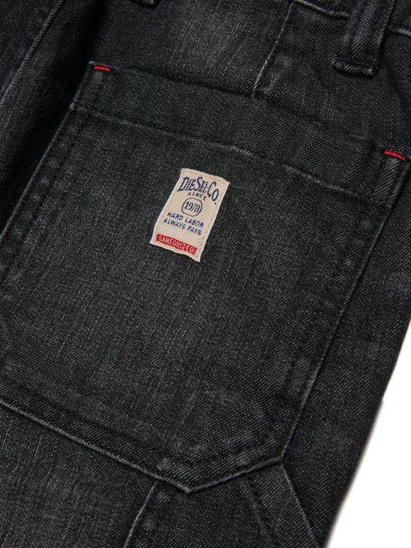 Jeansi D-Bart-J con Logo Posteriore Denim Nero miniatura 2