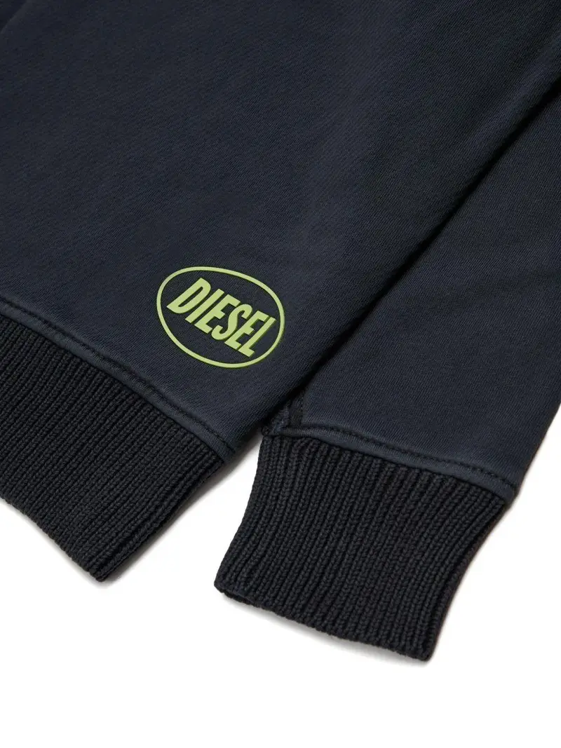 Maglione a Maniche Lunghe con Logo Stampato Nero miniatura 2