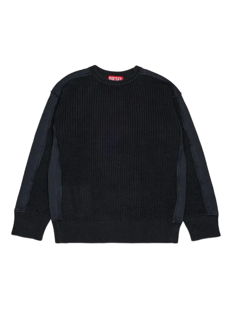 Maglione a Maniche Lunghe con Logo Stampato Nero