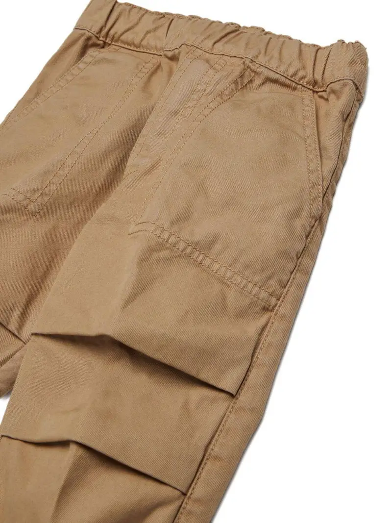 Pantaloni con Pieghe Beige miniatura 3