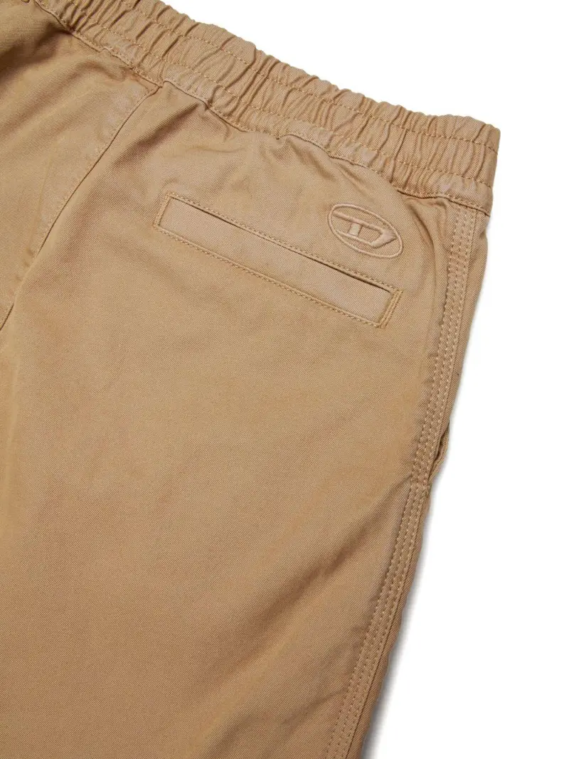 Pantaloni in Cotone con Vita Elasticizzata Beige miniatura 2
