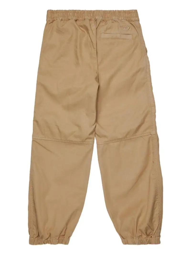 Pantaloni in Cotone con Vita Elasticizzata Beige miniatura 3