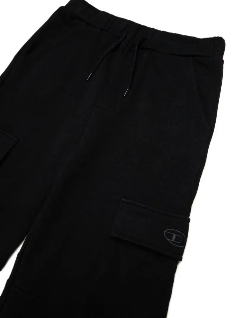Pantaloni Neri in Cotone con Gamba Ampia Nero miniatura 3