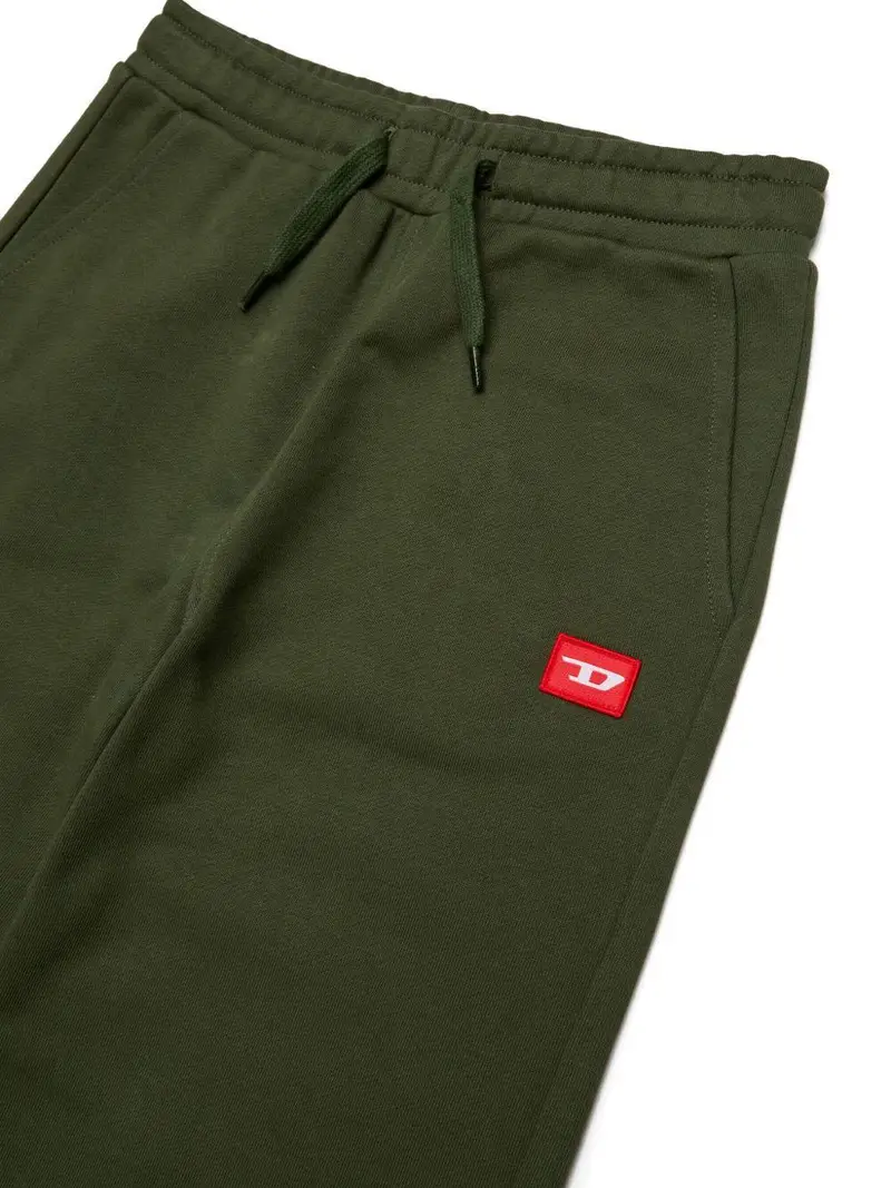 Pantaloni Sportivi con Logo e Vita Elasticizzata Oliva miniatura 2