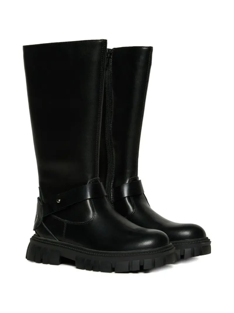 Stivali D-Hammer con Zip Laterale e Suola Antiscivolo Nero