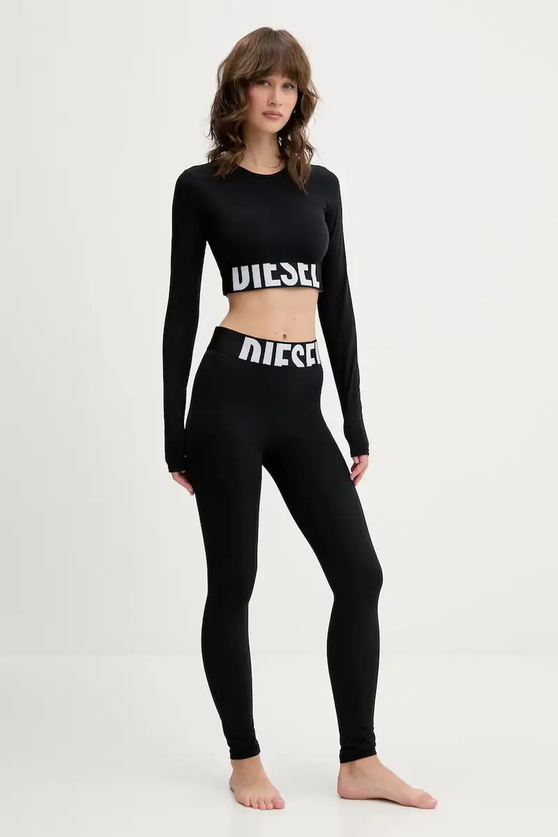 Diesel Leggings Donna Nero 3152312 miniatura 2