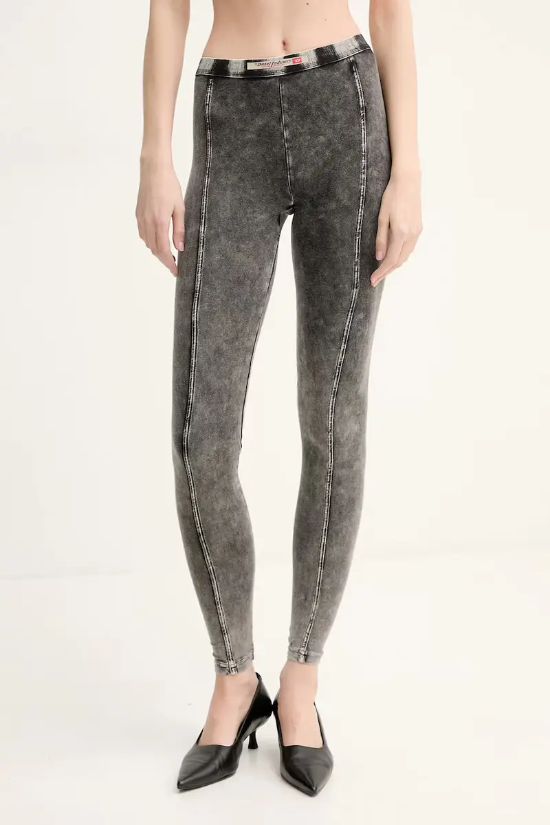 Diesel Leggings Donna Grigio 3609811