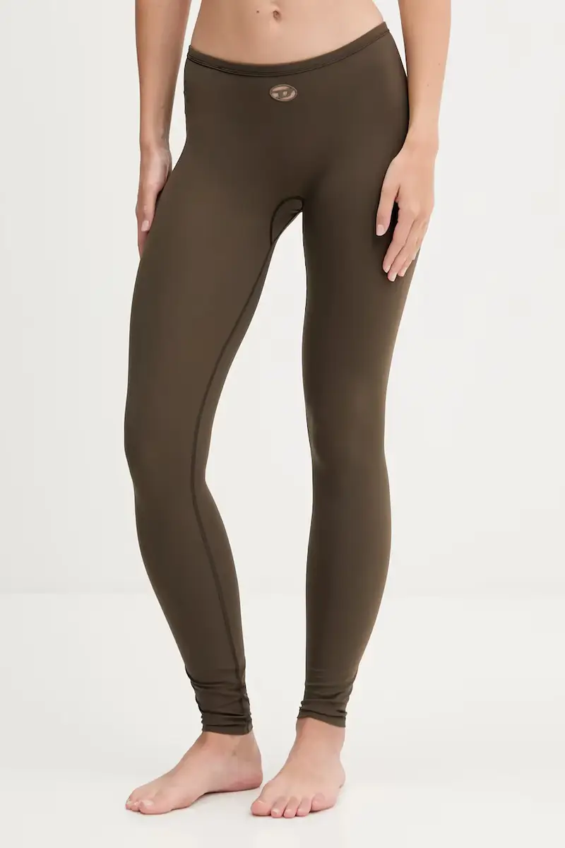 Diesel Leggings Donna Verde 3669235