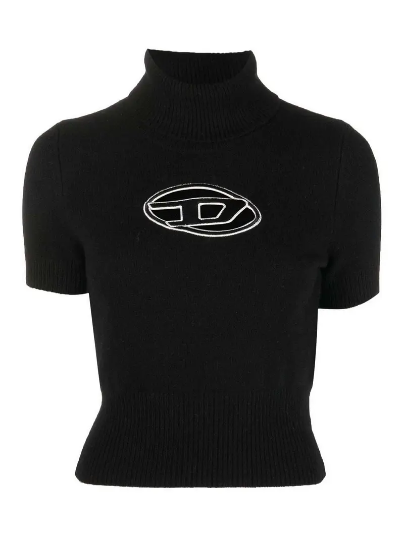 Maglia A Collo Alto In Lana E Cashmere Nero