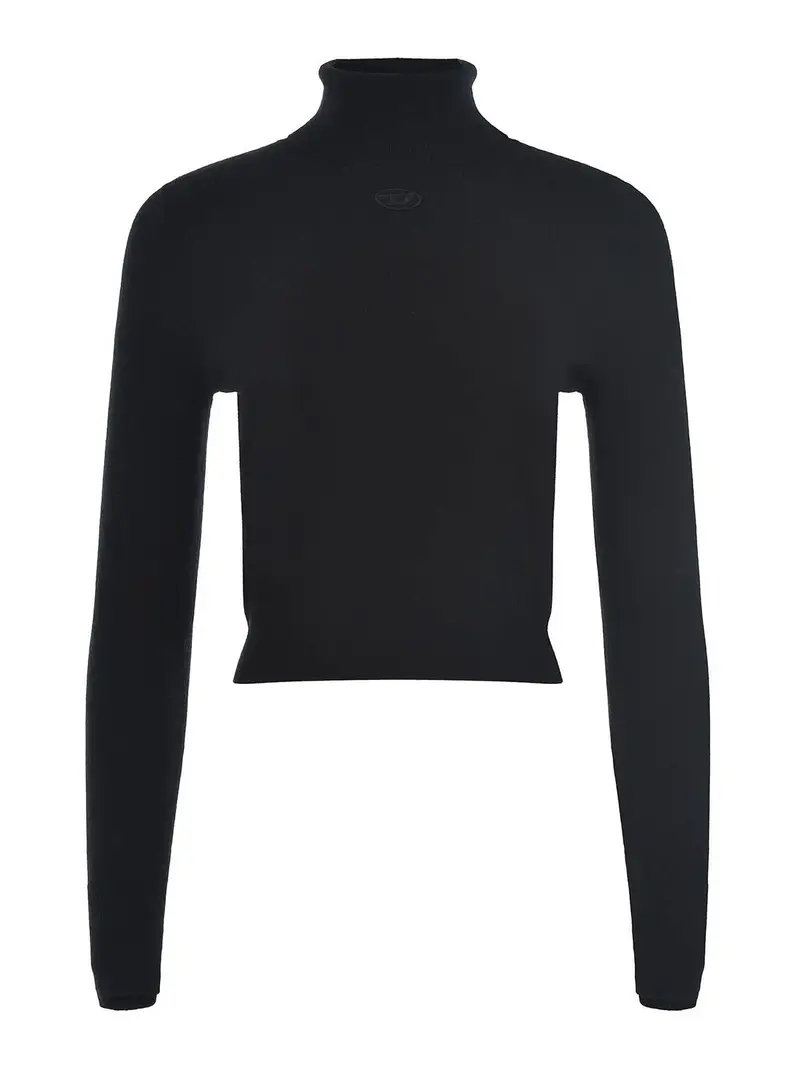 Maglione A Collo Alto In Lana E Cashmere Nero