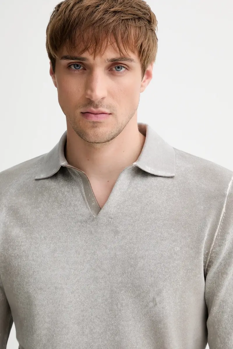 maglione in cotone K-LORENZO uomo colore grigio A14849.0BEAR miniatura 4