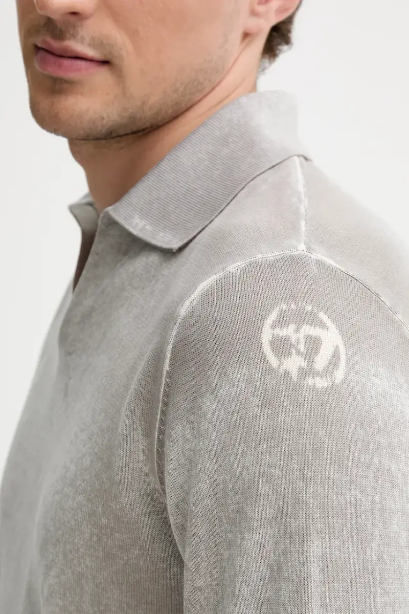 maglione in cotone K-LORENZO uomo colore grigio A14849.0BEAR miniatura 5