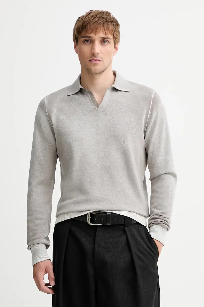 maglione in cotone K-LORENZO uomo colore grigio A14849.0BEAR