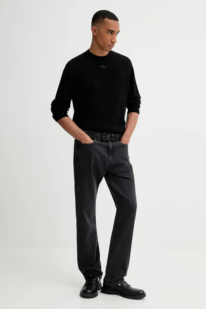 maglione in lana K-VALIAM uomo colore nero A17442.0DCCH miniatura 2