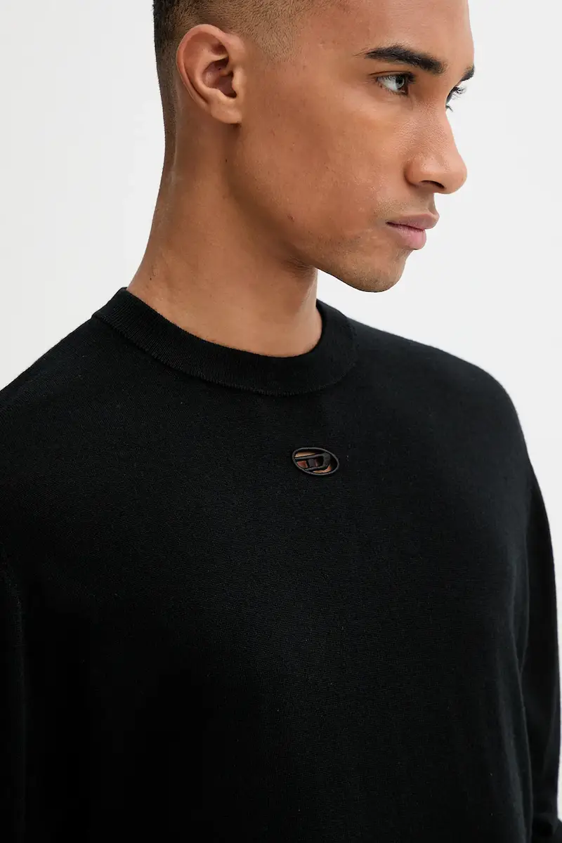 maglione in lana K-VALIAM uomo colore nero A17442.0DCCH miniatura 4