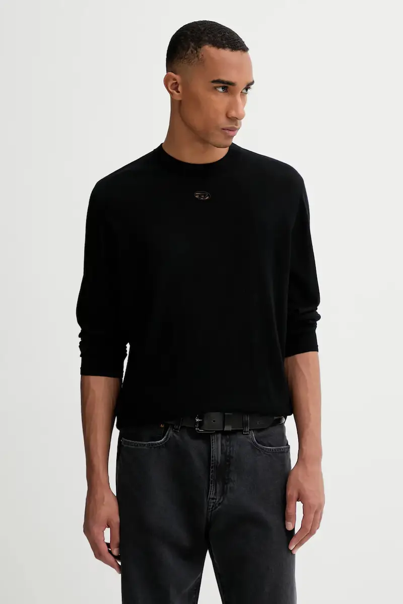 maglione in lana K-VALIAM uomo colore nero A17442.0DCCH