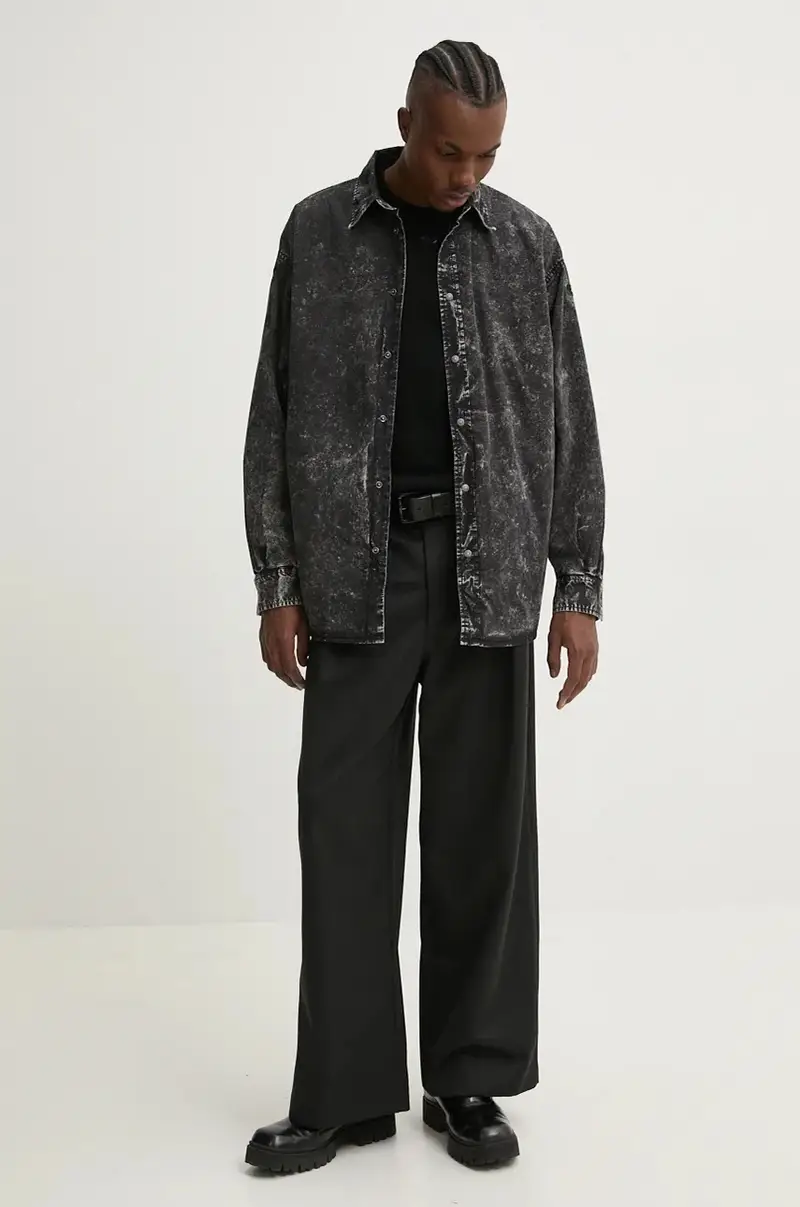 maglione in lana K-VIERI uomo colore nero A12436.0GEAY miniatura 2