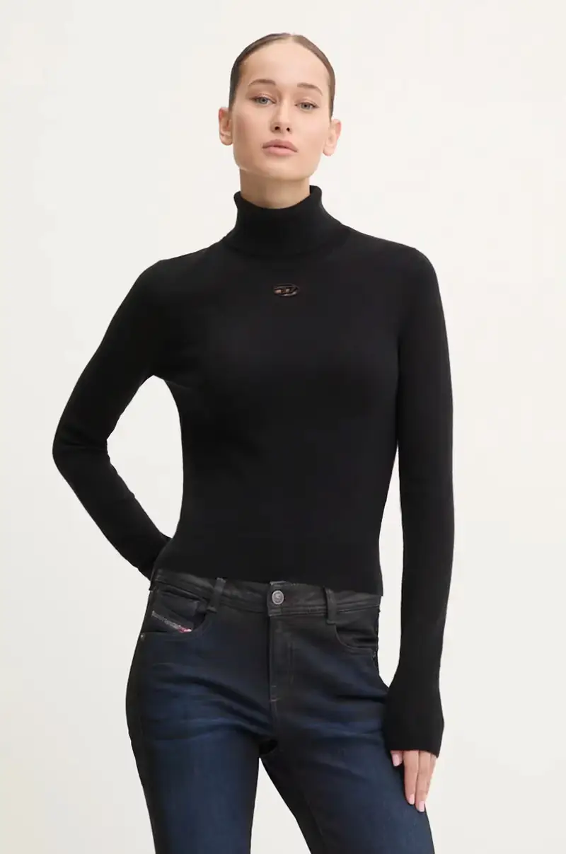 maglione in lana M-AREESAX-TN donna colore nero A14174.0GEAY