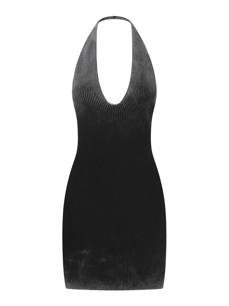 MiniVestito in cotone nero