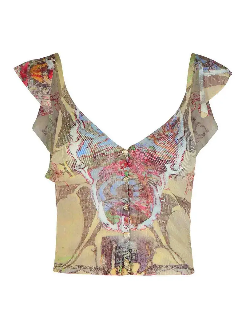 Miscela di cotone multicolore fiore