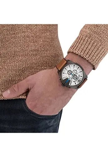 Diesel Orologio Analogico Uomo con Cinturino in Pelle DZ4280 miniatura 2