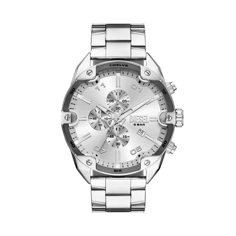 Orologio Diesel Spiked Chronograph DZ4677 Argento