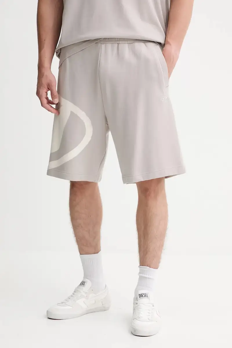 pantaloncini in cotone P-CROW uomo colore grigio A15260.0PJAX