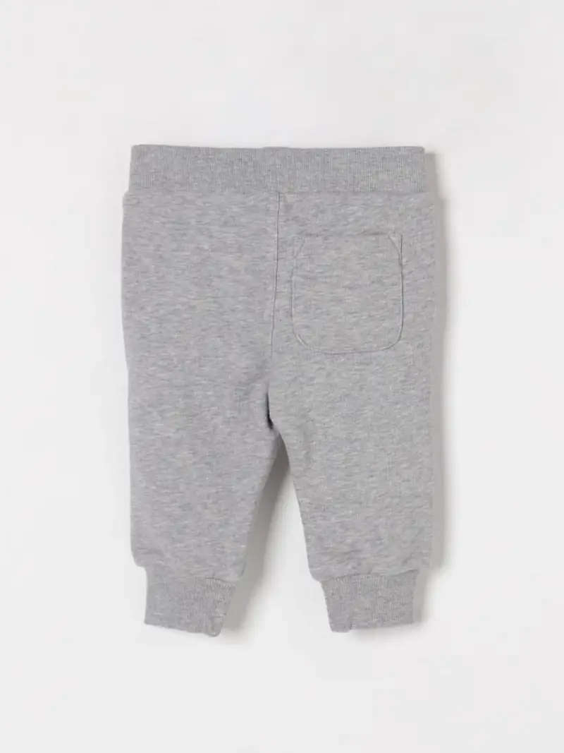 Diesel pantalone grigio neonato tuta in cotone logo lettering verticale miniatura 2