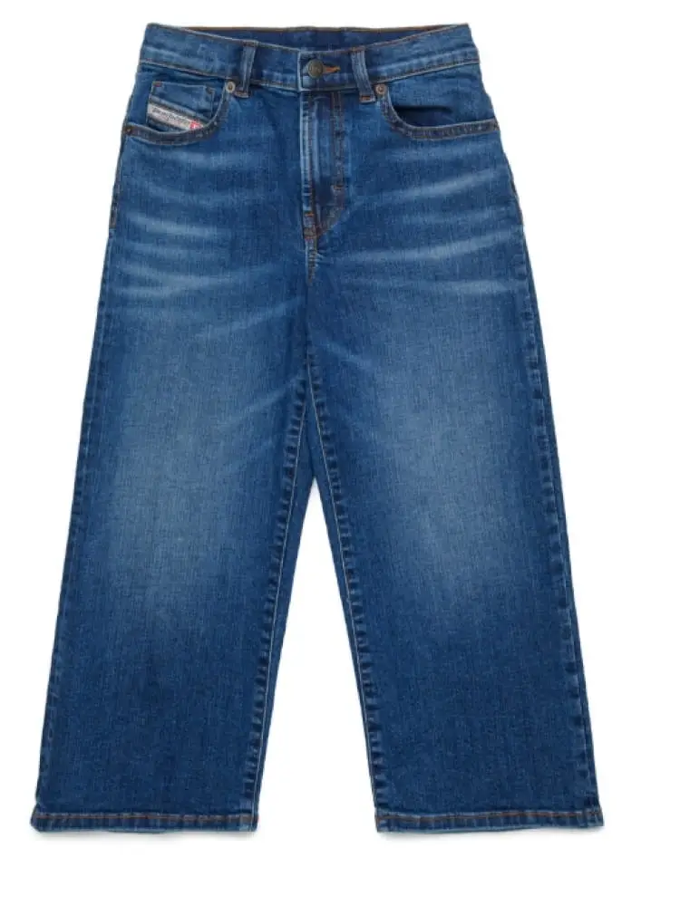 pantalone in denim bambina mini logo