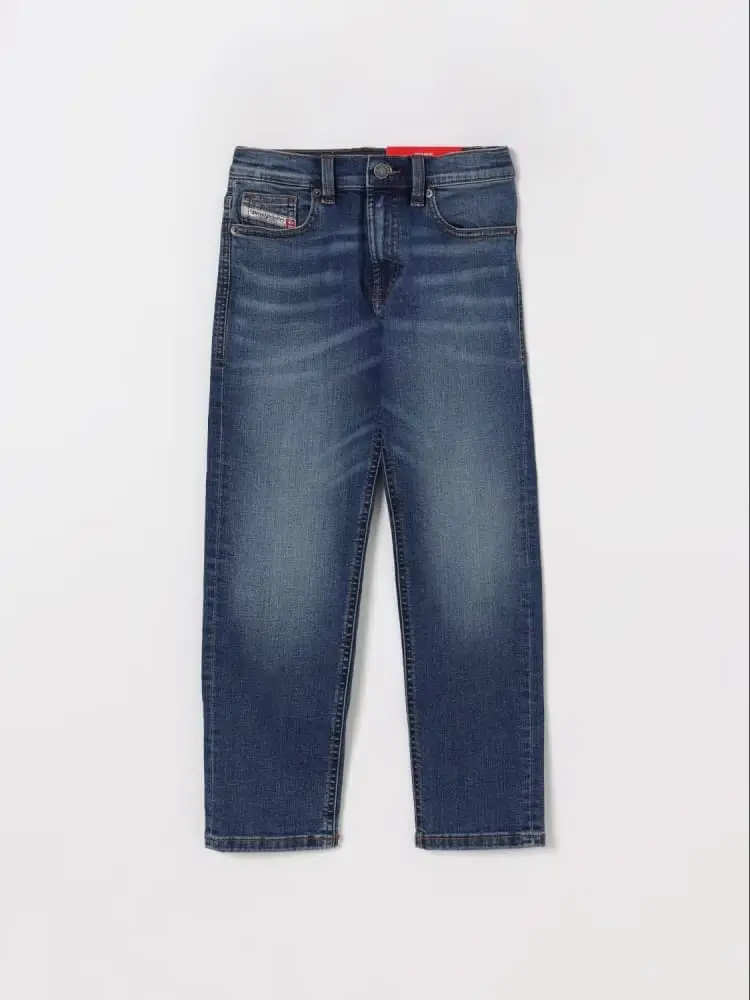 pantalone in denim bambino mini logo