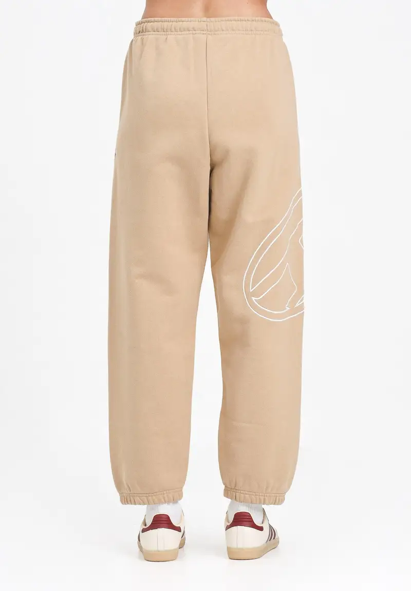 DIESEL Pantalone sportivo beige per donna, ragazzi e bambini con maxi logo Oval D miniatura 3