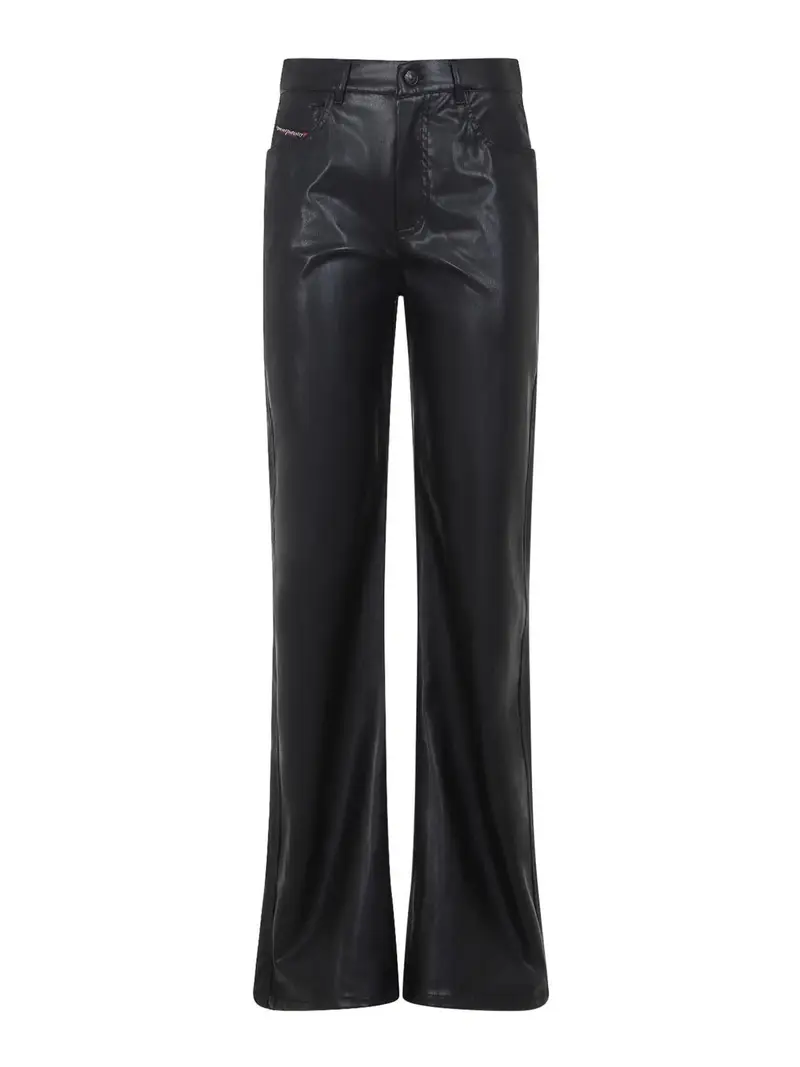 Pantaloni in ecopelle P-Lain Nero