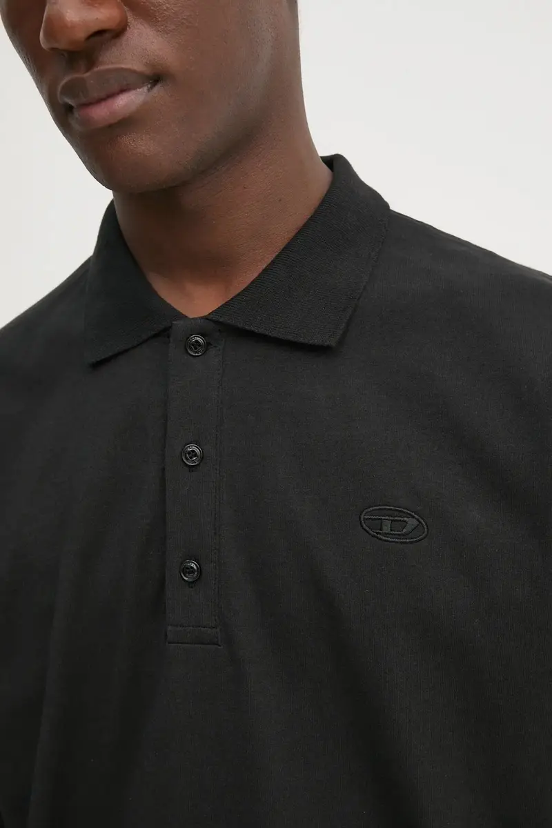 polo in cotone colore nero A10763.0HGAM miniatura 5