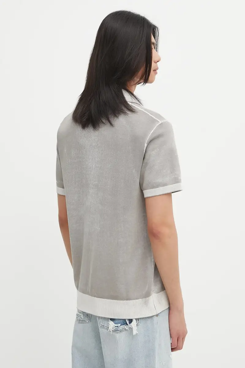 Diesel Polo Uomo Grigio 3249973 miniatura 3