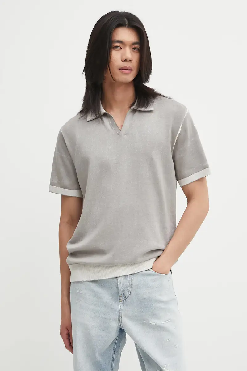 Diesel Polo Uomo Grigio 3249973