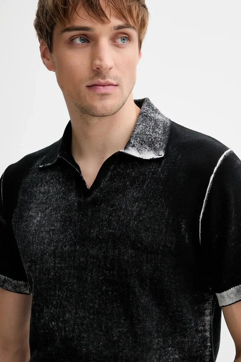 Diesel Polo Uomo Nero 3368231 miniatura 4