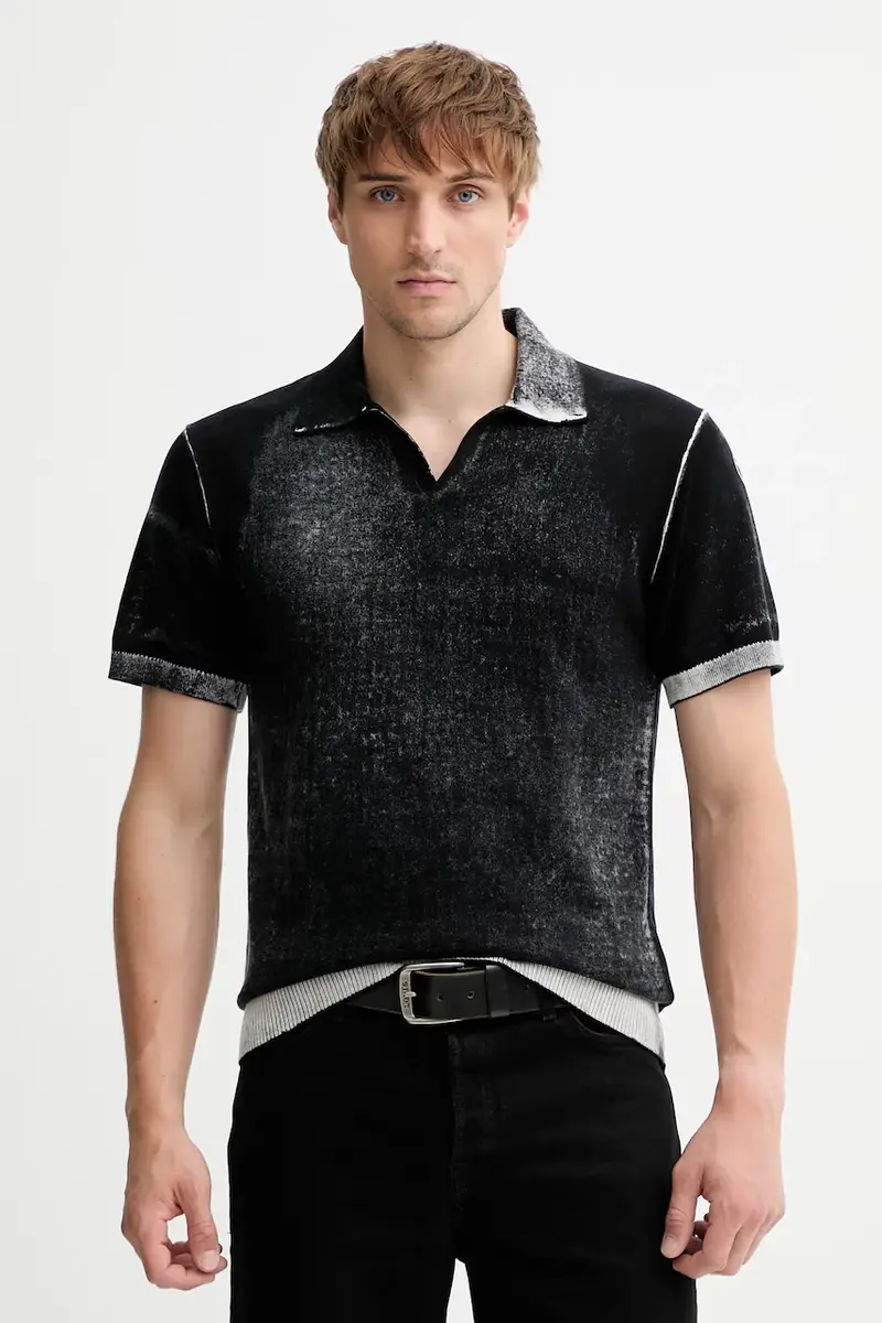 Diesel Polo Uomo Nero 3368231