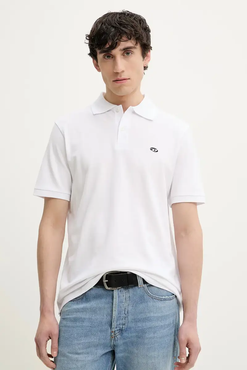 polo in cotone T-REJUST-DOVAL-PJ POLO SHIRT colore bianco A15057.0AIJR