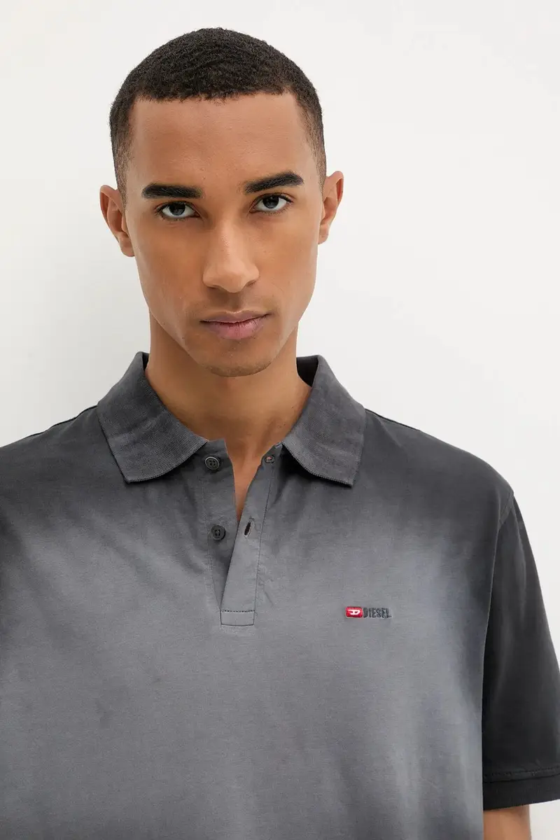 Diesel Polo Uomo Grigio 3249991 miniatura 4