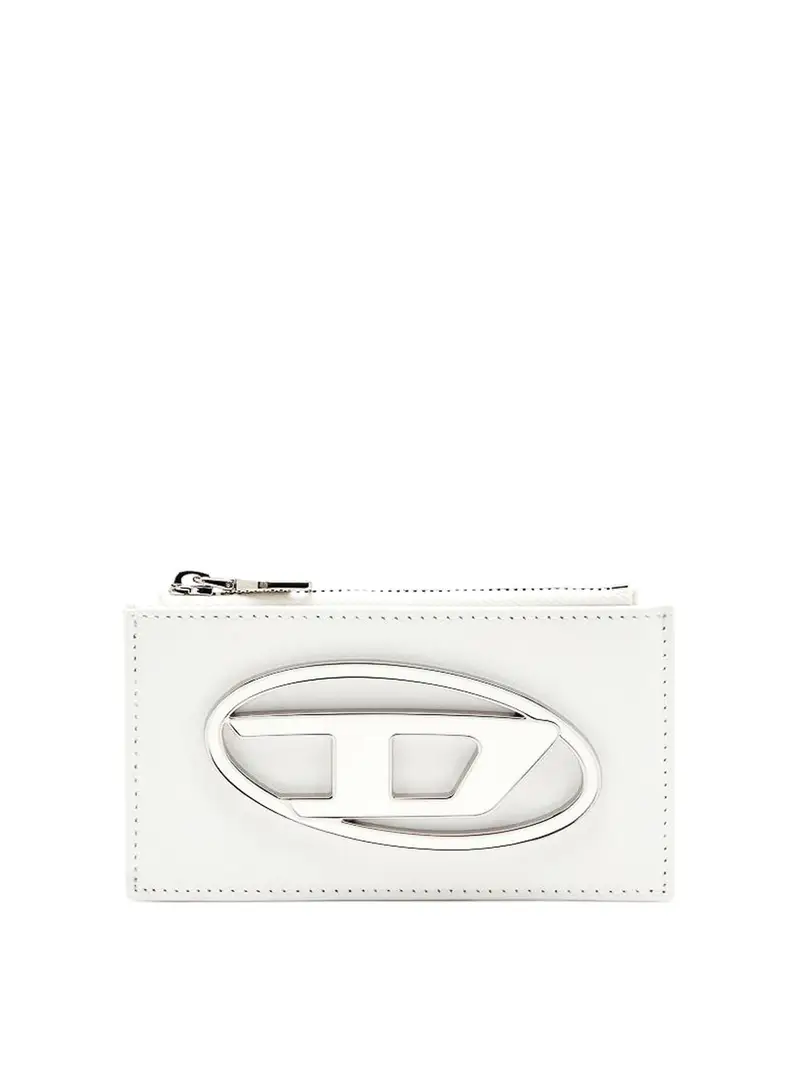 Portacarte in pelle bianca Bianco