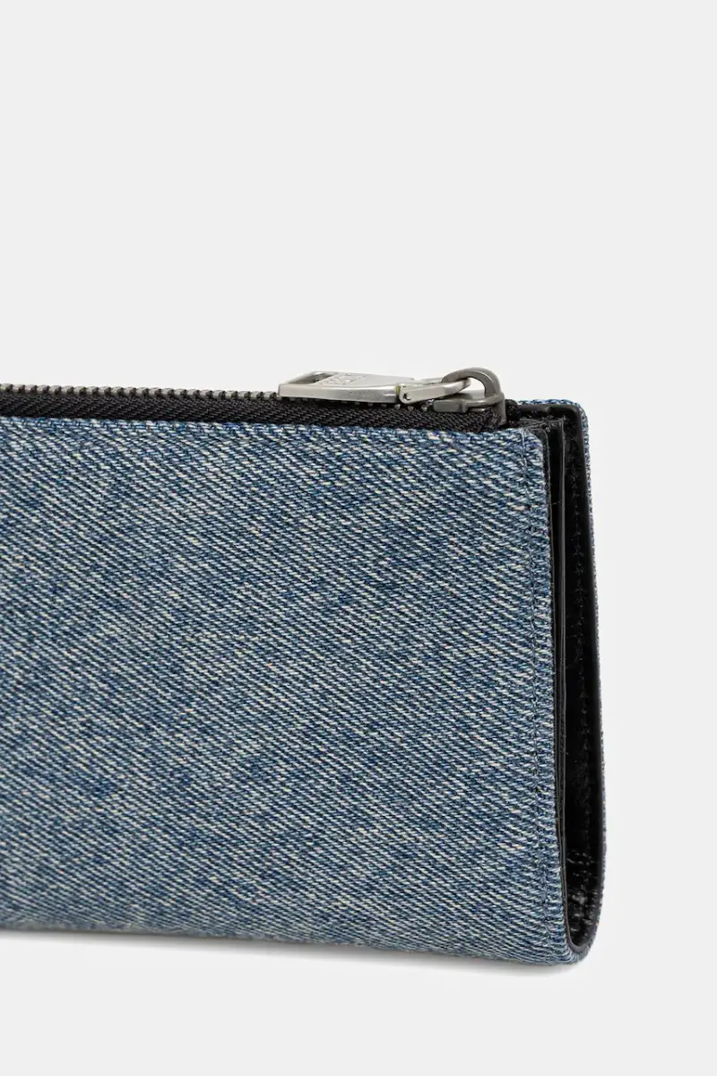 portafoglio in cotone 1DR 1DR BI-FOLD ZIP II donna colore blu X09888.P1730 miniatura 2