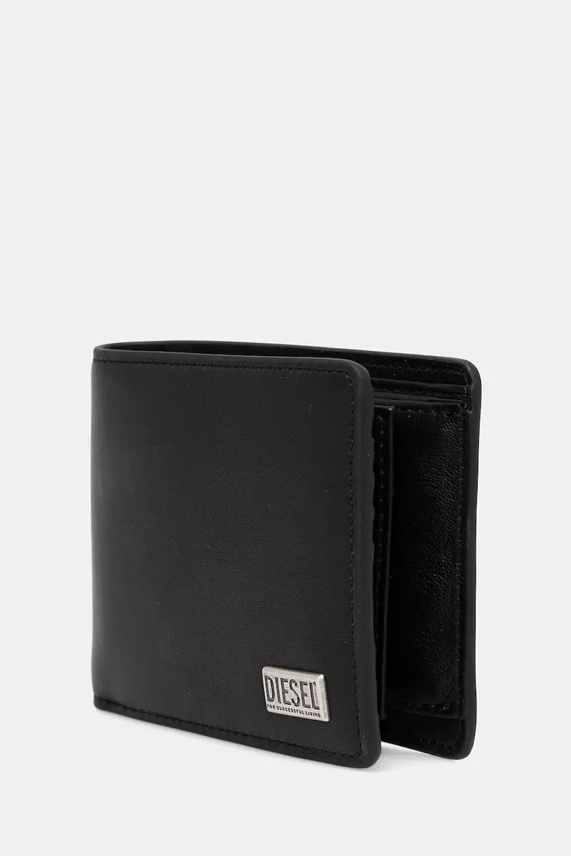 portafoglio in pelle BISCOTTO BISCOTTO BI FOLD COIN uomo colore nero X10420.PR227 miniatura 2