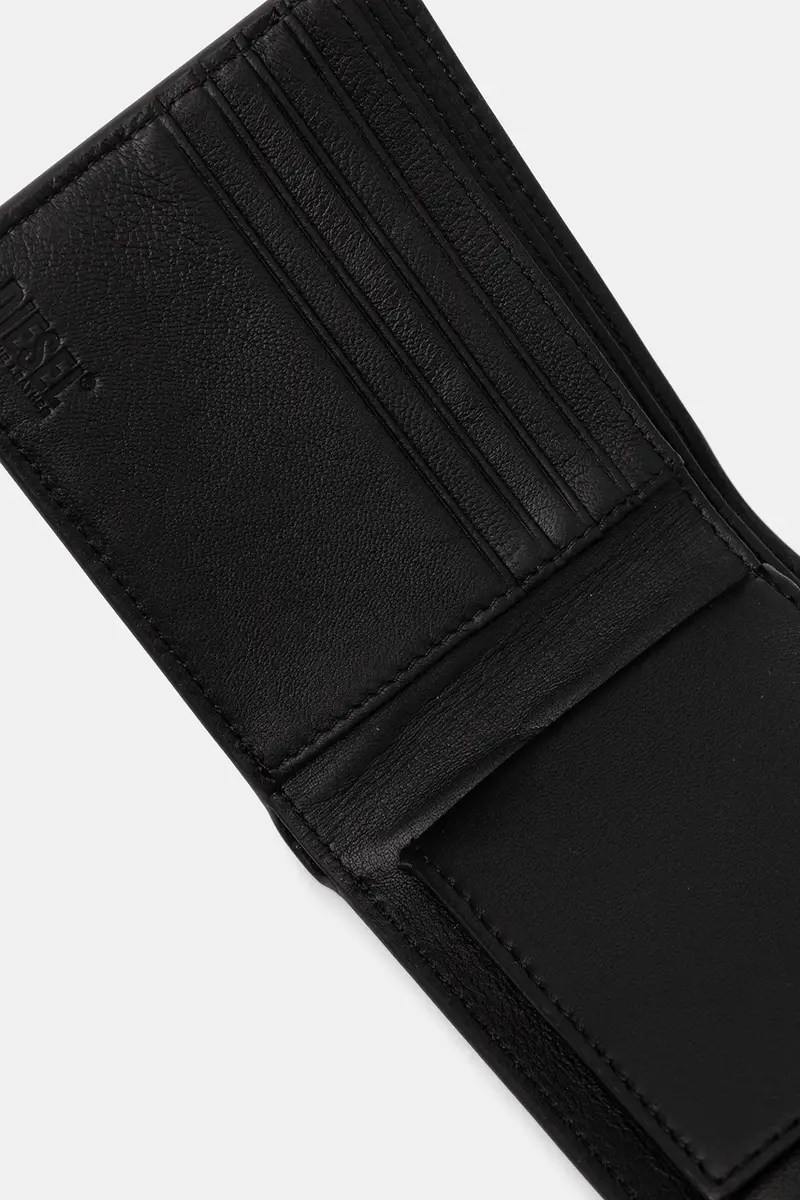 portafoglio in pelle BISCOTTO BISCOTTO BI FOLD COIN uomo colore nero X10420.PR227 miniatura 4