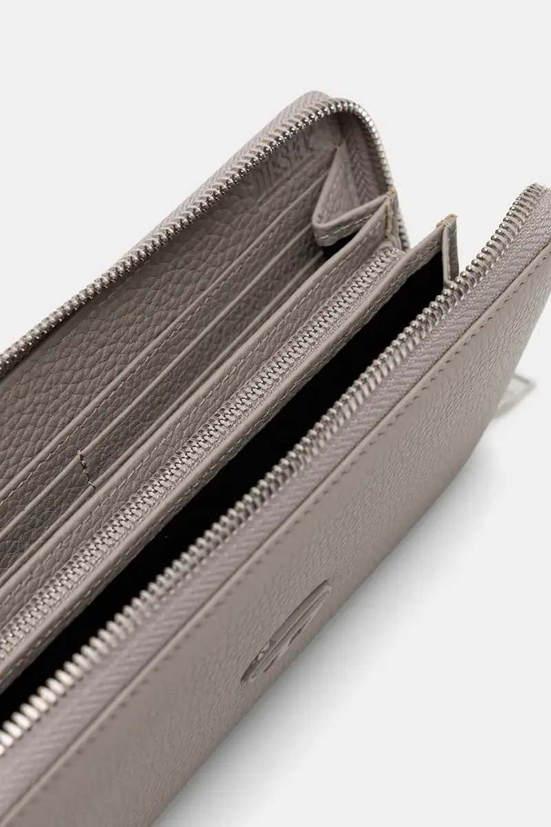 portafoglio in pelle HISSU EVO CONTINENTAL ZIP uomo colore grigio X09015.P0685 miniatura 5